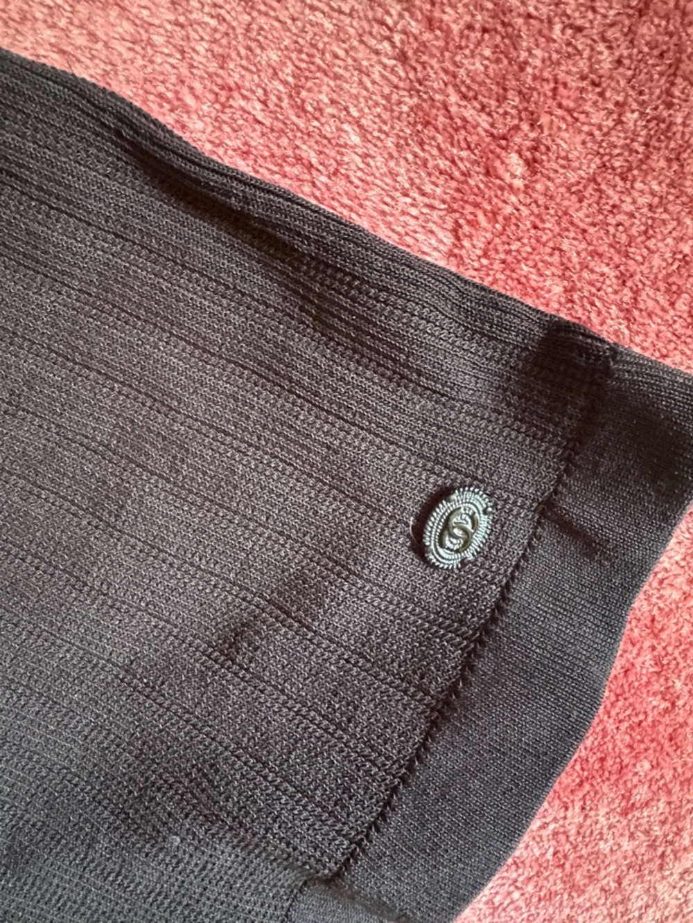 CHANEL Black Ribbed Short-Sleeve Knit Top - Picture 3 of 5